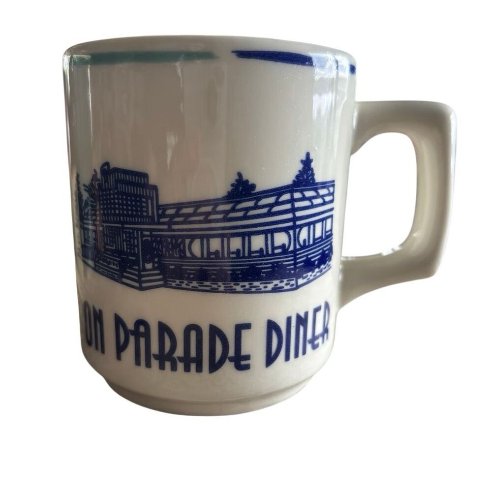 Vintage On Parade Diner Coffee Mug Buffalo China Buffalo China Logo 0007M Heavy⁠